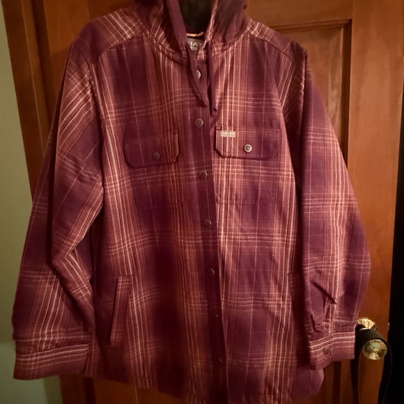 Ariat® Potent Purple Plaid Rebar® Flannel Women’s Shirt Jacket - Picture 4 of 6